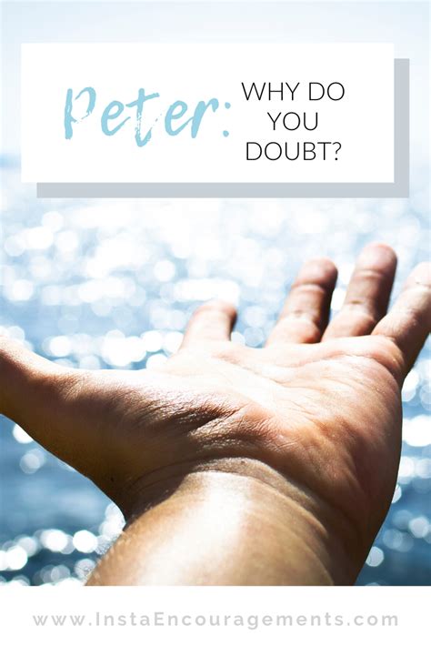 Peter Why Do You Doubt Womens Bible Study Bible Study Feeling