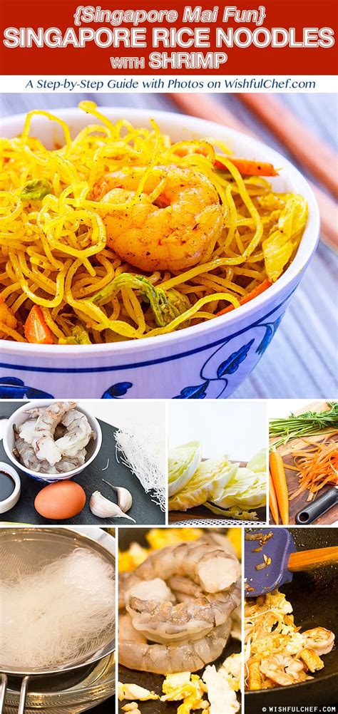 Singapore Rice Noodles With Shrimp Singapore Mai Fun Wishful Chef