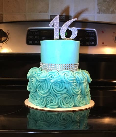 Tiffany Blue Sweet 16 Birthday Cake Sweet 16 Birthday Cake 16