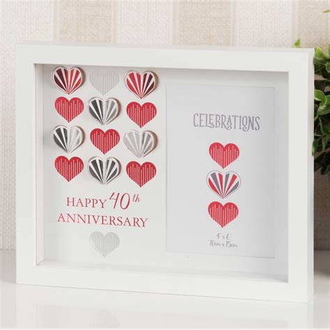 40th Wedding Anniversary T Ideas For Couples Anniversary Ideas Uk