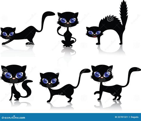 Gato Negro Ilustración Del Vector Ilustración De Hermoso 22781321