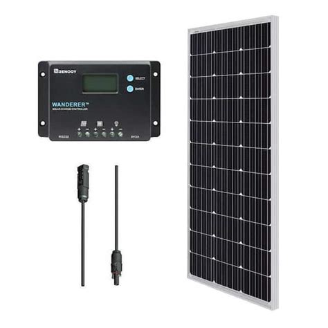 Renogy 12 Volt 100 Watt Monocrystalline Bundle Kit Solar Panel With