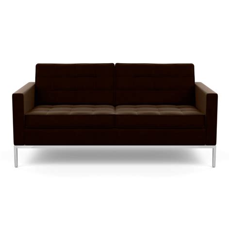 Knoll Sofa With 2 Seaters Florence In Fabric Knoll Velvet Espresso