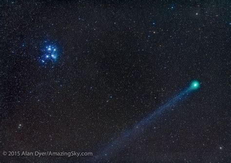 Comet Lovejoy And The Pleiades Jan 15 2015 I Just Saw The Pleiades