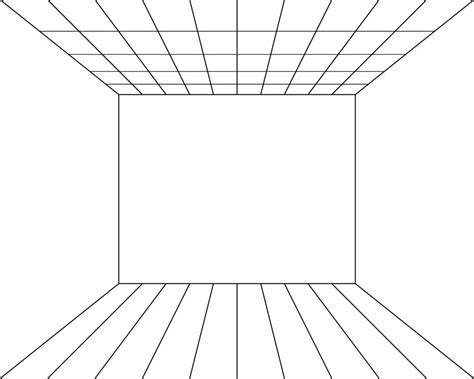 3d Graphicscomputer Graphics Drawing A One Point Perspective Room