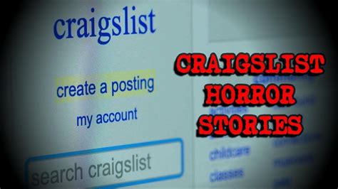 Disturbing True Craigslist Horror Stories Vol 1 YouTube