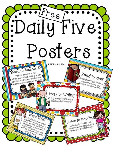 Daily 5 Posters Free Printable Printable Templates