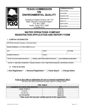 Fillable Online Tceq State Tx Commission Use Only Tceq State Tx Fax