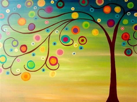 Circle Tree Art Tree Painting Painting