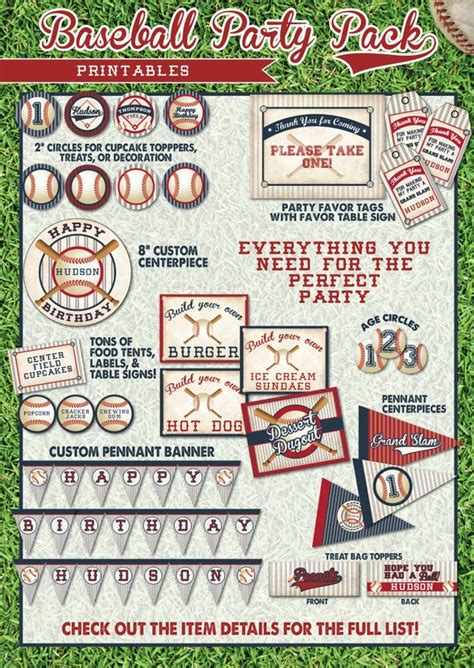 Baseball Party Printables Baseball Birthday Printables