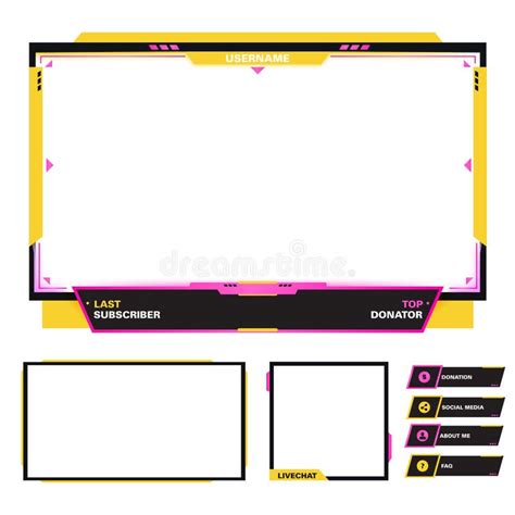 The Modern Theme For Twitch Screen Panel The Overlay Frame Set Design