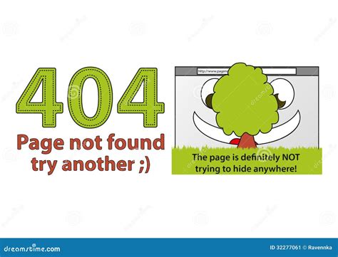 Funny Error 404 Page Not Found Stock Image Image 32277061
