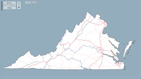 Virginia Mapa Gratuito Mapa Mudo Gratuito Mapa En Blanco Gratuito Plantilla De Mapa Contornos