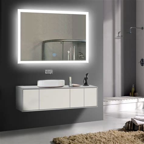 36 x 30 maple bathroom wall mirror. 36 x 28 In Horizontal LED Bathroom Silvered Mirror with ...