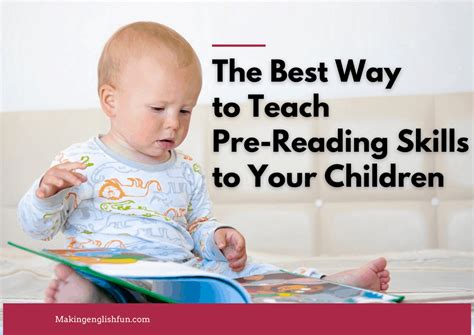 How To Teach Pre Reading Skills To Your Children Making English Fun
