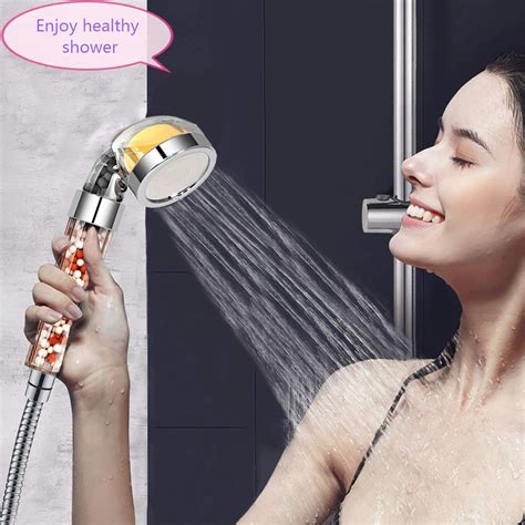 high pressure shower head ionic turbe stone stream water saving vitamin c filter 6464271389846