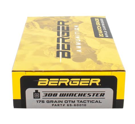 Berger Bullets 60010 Tactical Rifle 308 Win 175 Gr Hybrid Open Tip