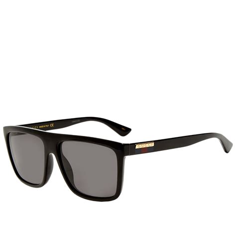 gucci lines injection sunglasses black and grey end