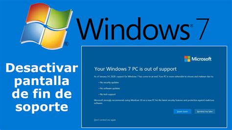 Como Desactivar La Ventana De Fin De Soporte De Windows 7