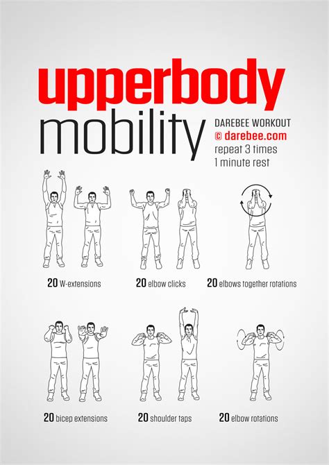 Upperbody Mobility Workout Free Workouts Gym Workouts At Home Workouts Fitness Exercises