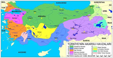 Türkiye Akarsu Haritası Canım Anne Fiziki coğrafya Coğrafya Harita
