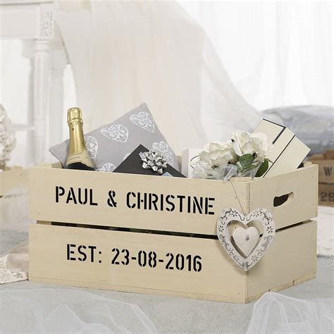 Slip something you want for yourself in your partner's cart.we swear we won't tell. personalised wedding crate by plantabox ...