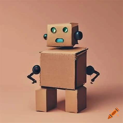 Cardboard Robot Sculpture On Craiyon