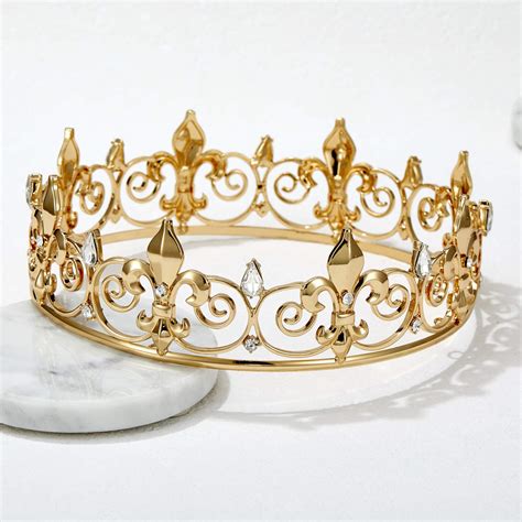 Buy Sweetv Royal King Crown For Men Metal Prince Crowns And Tiaras