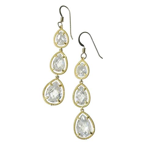 Pear Shaped Cubic Zirconia And Gold Earrings Earrings Gold Earrings Pear Shaped