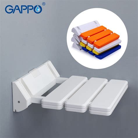 Gappo Wall Mounted Shower Seats Bathroom Relax Chair Shower Folding