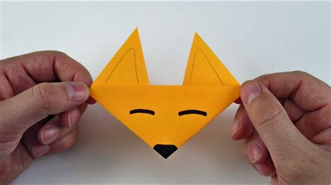Simple Origami Fox Origami Fox Directions Paper Craft