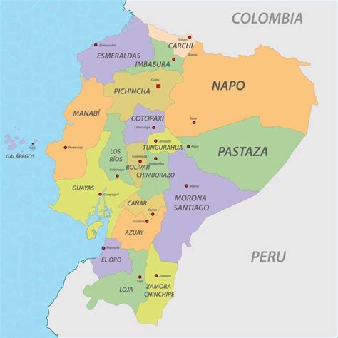 Las 24 Provincias Del Ecuador Y Sus Capitales