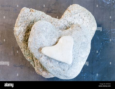 Stack Of Heart Shaped Stones Stock Photo Alamy
