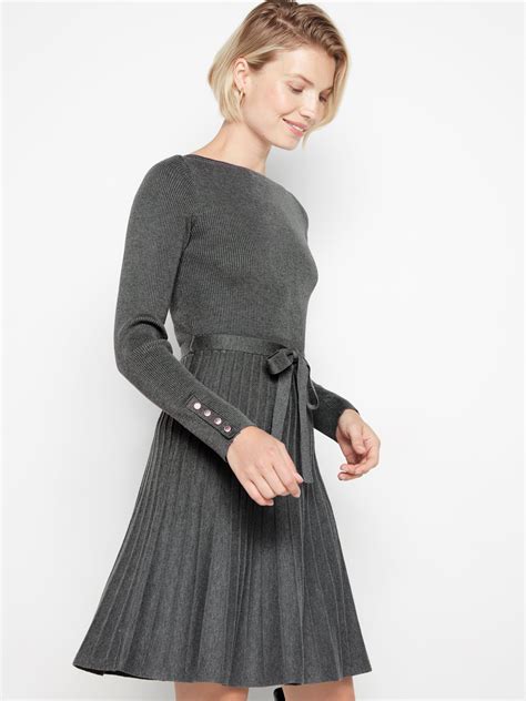 Knitted Dress With Pleated Skirt Lindex Estonia Stickad Klänning