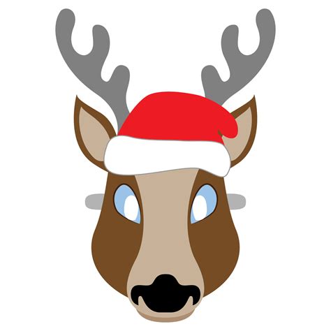 christmas reindeer mask template free printable papercraft templates