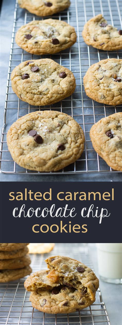Salted Caramel Chocolate Chip Cookies Nourish And Fete