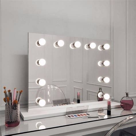 Audrey Hollywood Mirror In White Gloss 100 X 80cm Hollywood Mirrors