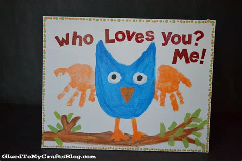 Handprint Owl Keepsake Canvas Kid Craft A Night Owl Blog