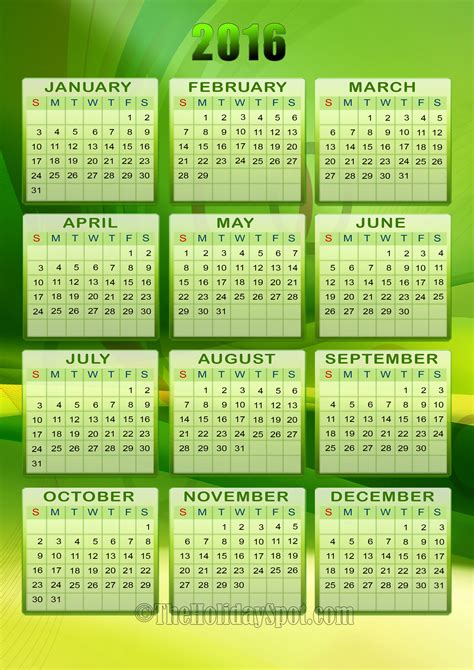 Free Download 2016 Year Calendar Wallpaper Download Free 2016 Calendar