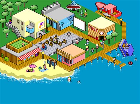 Pixel Art Town 2001 By Sam Rios On Dribbble