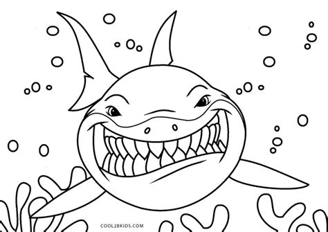 Dibujos De Tiburón Para Colorear Páginas Para Imprimir Gratis