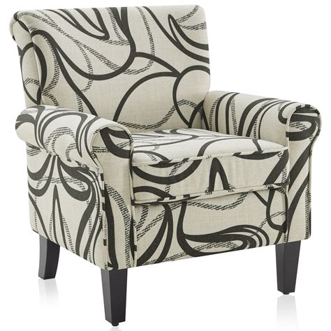 Belleze Modern Upholstered Accent Chair Chic Patterned Armchair For