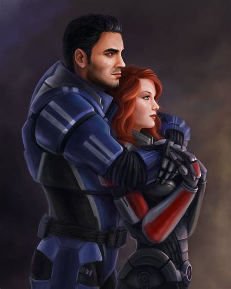 Gina Shepard And Kaidan V1 By Sathynae Mass Effect Mass Effect