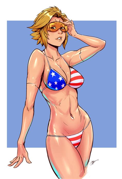 Rule 34 American Flag American Flag Bikini Bikini Blonde Hair