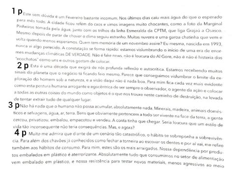 Numere Os Parágrafos Do Texto