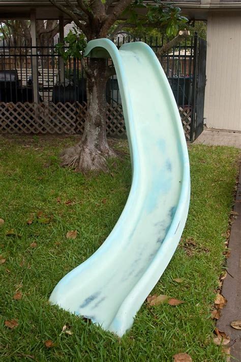 Rinse the slide off and then follow that with a scrub of a 15% to 36% solution of muriatic acid in water to remove any organic deposits or calcium buildup. Refinishing / Restoring a Fiberglass Pool Slide | Trouble ...