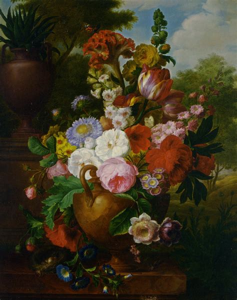 A Flower Still Life With Roses Tulips Peonies And Other