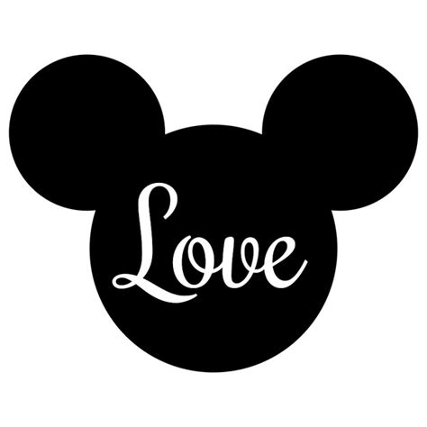 Mickey Mouse Head Love Svg Disney Mickey Svg Mickey Minnie Inspire