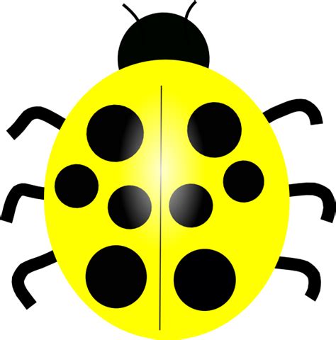 Yellow Ladybug Clip Art At Clker Vector Clip Art