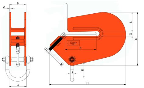 BCA Adjustable Angle Beam Clamp Tiger Lifting